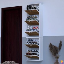 Modilayn VARBİ UMAY' 2 Li Asma Kapı Önü 52x181x26 cm’ lik 5 Düşer Kapak 10 Göz Ayakkabılık