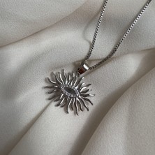 Silver Dalgalı Göz Kolye