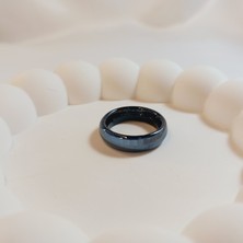 Crystal Atelier Sertifikalı Doğal Akik Taşı Nazar Yüzüğü