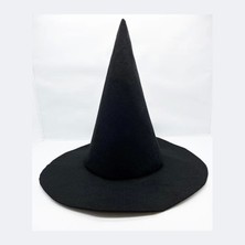 Siyah Renk Keçe Cadı Şapkası 35X38 cm