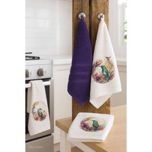 Mira Home 3 Lü Kuş Baskılı  Pamuklu Mutfak Havlusu 30 x 50 cm
