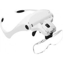 5 Lens 1.0x-3.5x 2led Işıklı Ile Ayarlanabilir Gözlük Büyüteç 9892B2