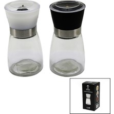 Cam Hazneli - Plastik Kapaklı Tuz - Baharat Öğütücü (4887)