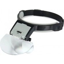 Lens Takmalı 5 Lenslı LED Lambalı Şapka Tip Büyüteç