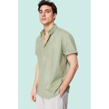 Erkek Oversize Fit Gömlek Yaka Kısa Kol Pamuklu Günlük Kullanım Yaz Aylarının Vazgeçilmezi