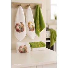 Mira Home 3 Lü Kuş Baskılı  Pamuklu Mutfak Havlusu 30 x 50 cm