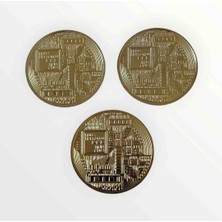 Bitcoin Hatırapara, 40 Mm. Çapında Metal, 3 Adet
