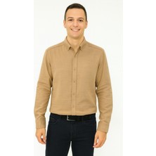 Panotti Erkek Pamuklu Keten Uzun Kol Gömlek 7360