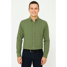 Panotti Erkek Pamuklu Keten Uzun Kol Gömlek 7360