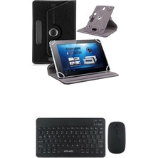 Oteeto TAB12 Pro Tablet 10.1'' Kılıf Uyumlu Standlı Kablosuz Bluetooth Klavye Mouse Set