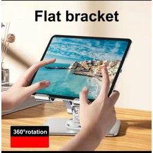iPad 9.nesil 10.2 Uyumlu 360 Derece Dönebilen Katlanabilir Metal Stand