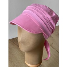 Aida Jewelss Safari Kadın Şapkası , Bağlamalı  Eşarplı Şapka Plaj Şapkası Siperli Bandana Şapka