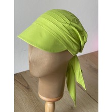 Aida Jewelss Safari Kadın Şapkası , Bağlamalı  Eşarplı Şapka Plaj Şapkası Siperli Bandana Şapka