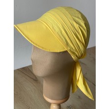 Aida Jewelss Safari Kadın Şapkası , Bağlamalı  Eşarplı Şapka Plaj Şapkası Siperli Bandana Şapka