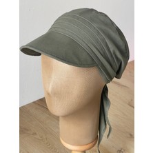 Aida Jewelss Safari Kadın Şapkası , Bağlamalı  Eşarplı Şapka Plaj Şapkası Siperli Bandana Şapka