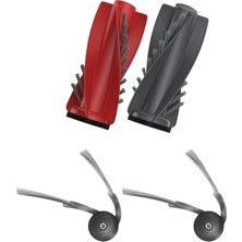 Ropalde Roborock Q Revo Curv Robot Süpürge Uyumlu 1 Set Ana Fırça Takımı - 2 Adet Yan Fırça Yedek Parça Seti