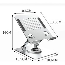 Huawei Matepad 10.4'' 2019 Uyumlu 360 Derece Hava Delikli Metal Alaşım Stand