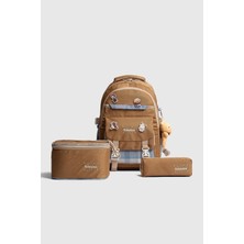 RLX-1396 3'lü Set Çocuk Ilkokul Çantası Kalemlikli Beslenme Çantalı Sırt Çantası