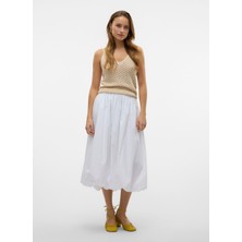 Vero Moda V Yaka Normal Krem Kazak Kadın Vmregına Sl V-Neck Top