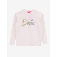 Barbie Baskılı Ekru Kız Çocuk T-Shirt BRB5WG-TST6020