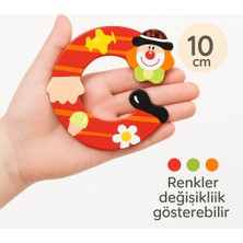 Palyaçolu Ahşap C Harfi - Renkli ve Eğlenceli Tasarım (10 Cm)