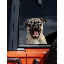 Pug Araba,laptop,için Dayanıklı,eğlenceli Sticker
