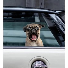 Pug Araba,laptop,için Dayanıklı,eğlenceli Sticker