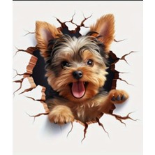 Yorkshire Terrier Eğlenceli Yapışkanlı Araba, Laptop Sticker