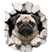Pug Sevimli,eğlenceli Araba,laptop Sticker