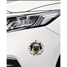 Pug Sevimli,eğlenceli Araba,laptop Sticker