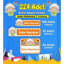 Bilim Adamı Temalı Okul Kreş Kişiye Özel Isim Etiket Seti - Model 602