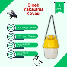Vet 3 Adet Karasinek Tuzağı Kova Kara Sinek Öldürücü Ahır Bahçe Çiftlik Restorant Alan Kulanımına Uygun