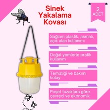 Vet 2 Adet Karasinek Tuzağı Kova Kara Sinek Öldürücü Ahır Bahçe Çiftlik Restorant Alan Kulanımına Uygun