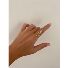 Xuping Ayarlamalı Yılan Taşlı Gold Yüzük