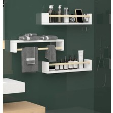 3 Adet Mdf Montessorie Çocuk Odası Eğitici Kitaplık Raf, Baharat Rafı, Banyo Organizer, Mutfak Organizer
