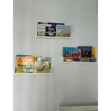 3 Adet Mdf Montessorie Çocuk Odası Eğitici Kitaplık Raf, Baharat Rafı, Banyo Organizer, Mutfak Organizer