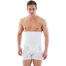 Beyaz Mı Emay E1005 Erkek Yüksek Bel Double Boxer Korse