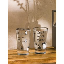 Lcw Home  Kedi Baskılı Cam Bardak Seti 2'li 570 ml  (W5)