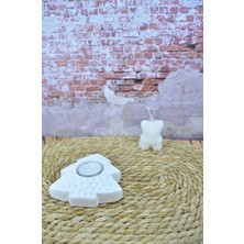 Çam Ağacı Şeklinde Dekoratif Tealight Mumluk Taş Tozu Beton Seramik Görünümlü