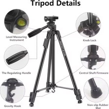 iPhone 15 Pro Uyumlu NP-3180S 129 cm Tripod Bluetooth Kumandalı Profesyonel Tripod