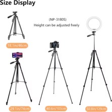 NP-3180S 129 cm Tripod Bluetooth Kumandalı Profesyonel Telefon Kamera Tutuculu Tripod