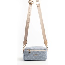 Silver Polo  Kadın Çapraz Çanta 1142-46393 Sılver Polo Çapraz Bayan Çantası M178 Mavi-Mat Ten