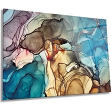 Renkli Soyut Duman Yatay Cam Tablo, Modern, Ev ve Ofis Duvar Dekoru, Lüks Hediyelik