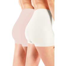 Kadın Lazer Kesim Boxer Külot Izi Yapmaz / Tayt Abiye Altı Uygun 2'li Paket