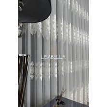 Lisabella Home Hanedan Orjinal Yoğun brodeli Ağır dökümlü Tül Perde Ütü Istemez(1x2.5 Pileli Dikiş)