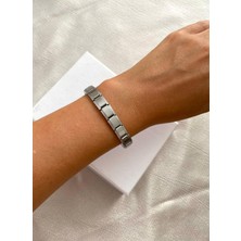 Italyan Çelik Silver Charm Esnek Bileklik