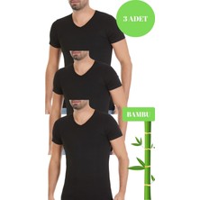 Yıldız Erkek 3 Lü Organik Bambu V Yaka T-Shirt