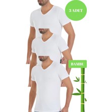 Yıldız Erkek 3 Lü Organik Bambu V Yaka T-Shirt