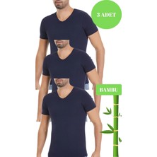 Yıldız Erkek 3 Lü Organik Bambu V Yaka T-Shirt