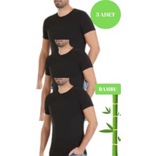 Yıldız Erkek 3 Lü Organik Bambu Sıfır Yaka  T-Shirt